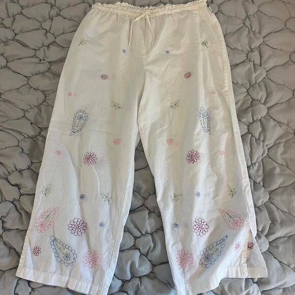 Vintage MixIt Cropped White Pants - Size XS but would fit XS-M - Picture 1 of 3